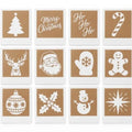 12 pochoirs de Noël