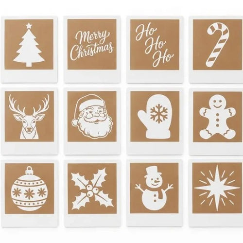 12 pochoirs de Noël