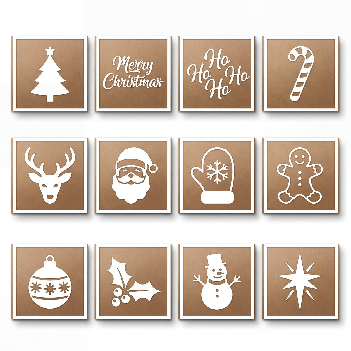 12 pochoirs de Noël pour CaféClic