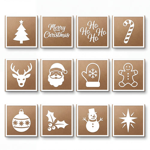 12 pochoirs de Noël pour CaféClic
